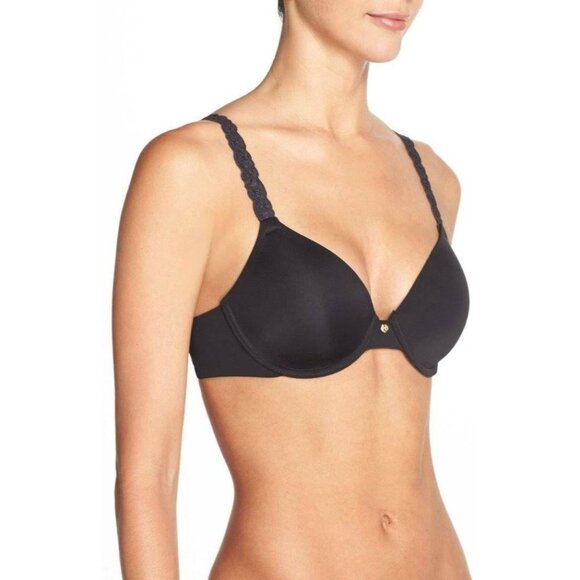 🆕NATORI Pure Luxe Full Underwire T-Shirt Bra 34G Black #732080 - Picture 5 of 11